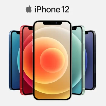 Перейти на Алиэкспресс и купить Подлинный оригинальный Apple iPhone 12/12 мини 5G 5,4/6,1 дюймСупер Retina XDR дисплей A14 бионические приманки для рыбной ловли IOS 14 смартфон супер тонкий
