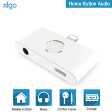 Adapter for Lightning to 3 5 mm Audio Headphone Aux Jack converter with Home Key Charging Port for iPhone X XS XR 8 6S 7P 8P 7