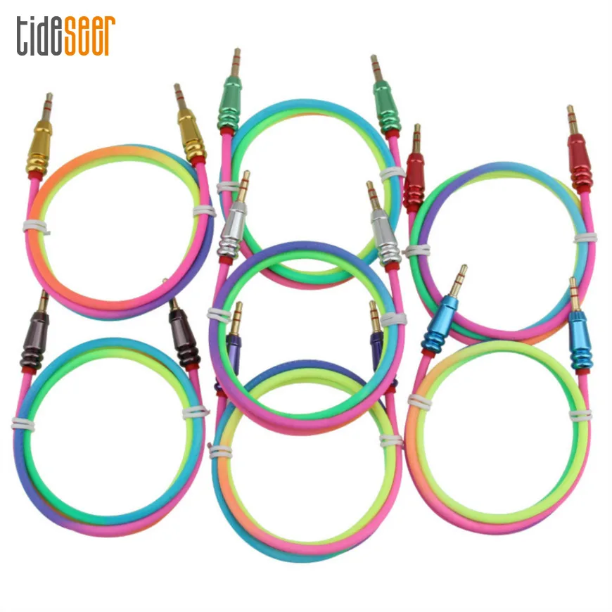 1m Jack 3 5mm Aux Cable Adapter Male to Male Stereo Audio Auxiliary Wire for Xiaomi Car Speaker Headphone MP3 4 AUX Cord 100pcs