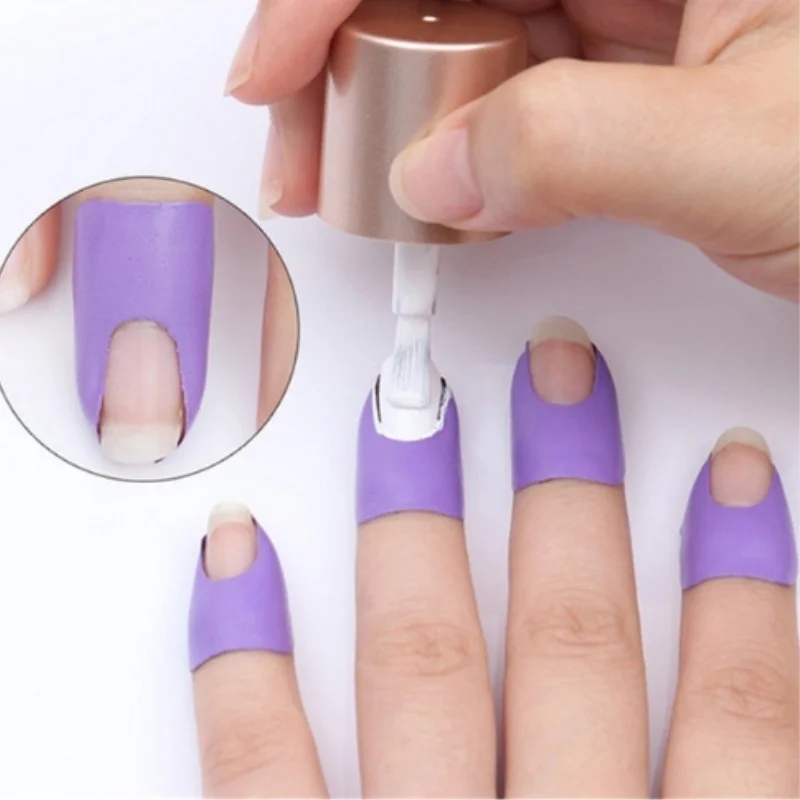 

10Pc Peel Off Tape for Nail Art Polish Paint Sticker to Protect U Shape Anti-overflow Nail Protection Sticker for Women 5 colors