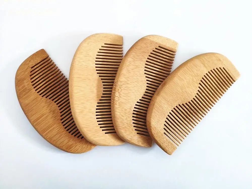 1 шт. стиль бамбуковый деревянный карманный гребень для бороды черный маленький персиковый деревянный гребень для волос гребень для макияжа инструмент для мужчин