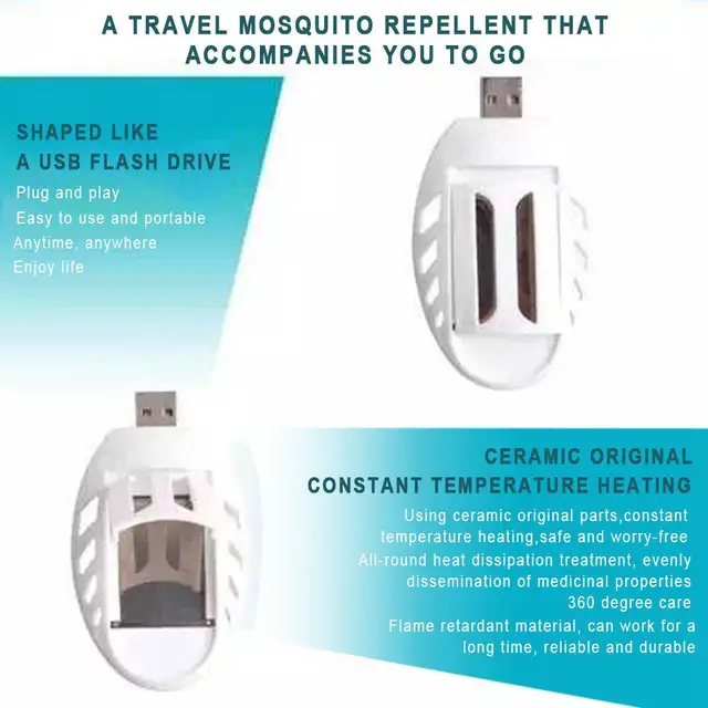 Nyári Hordozható Rovar Usb Szúnyoggyilkos Elektromos Szúnyogriasztó -Visszataszító Műanyag Kártevő Füstölő Fűtés Vezérlő Alvás Otthon - Image 3