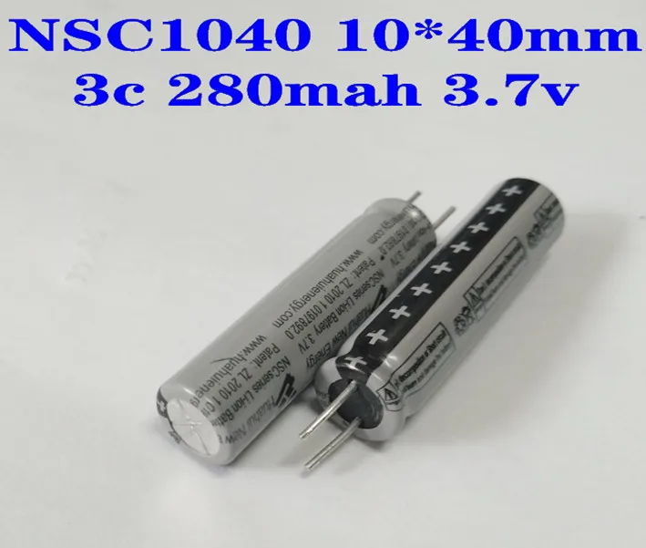 NSC1040 No. 7 10440 high capacity 280mah rechargeable 3.7v lithium battery 3c discharge | Электроника