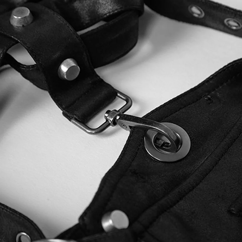 Men's Armor Shoulder Bag Steampunk PU Leather Bag Gothic Design Women's Moto& Arm Bag Men Motorcycle Bags