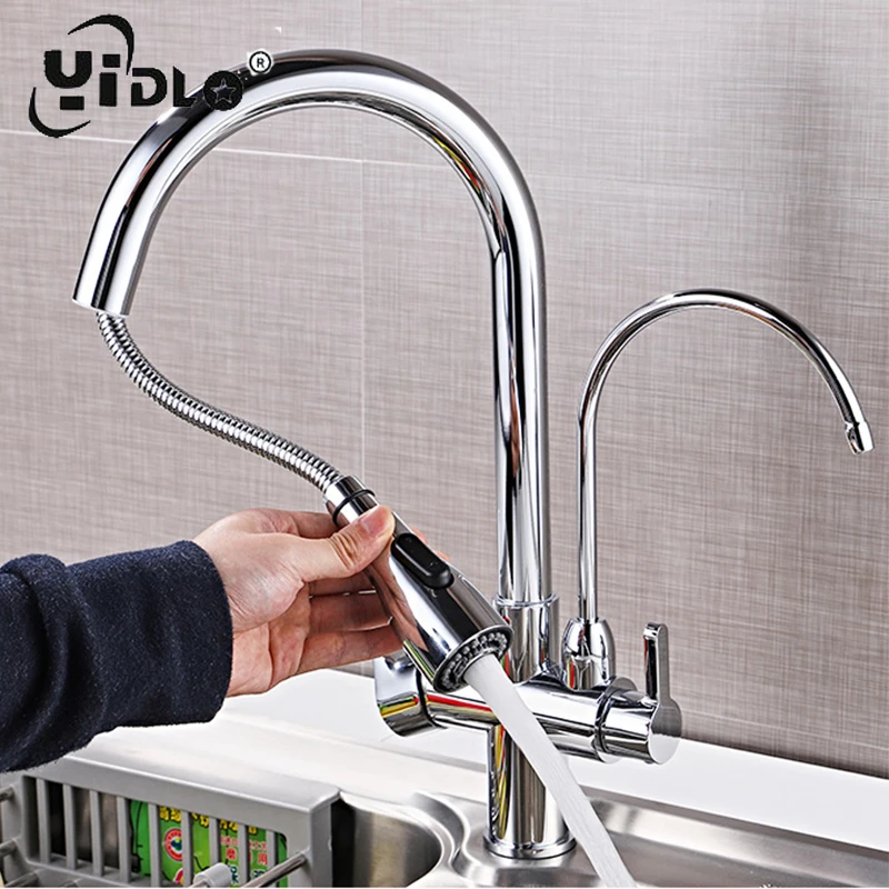 

Kitchen Faucets torneira para cozinha de parede Crane For Kitchen Water Filter Tap Three Ways Sink Mixer Kitchen Faucet WF-0195