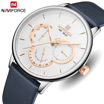 

Top Brand NAVIFORCE Mens Quartz Watches Fashion Luxury Business Leather Men Watch Male Sport Waterproof Clock Relogio Masculino