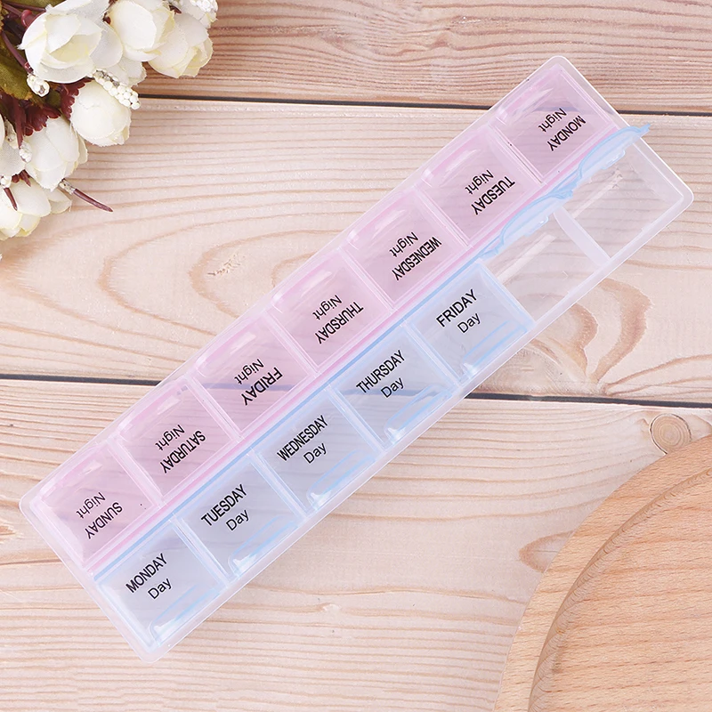 5styles Weekly Pill Box 7 Days Pill Medicine Box Weekly Tablet Holder Storage Organizer Container Case Pill Box Splitters