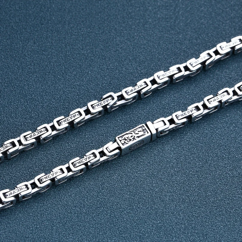 保存版】 ネックレス 839 ステンレス SILVER925 幅5mm ビザンチン