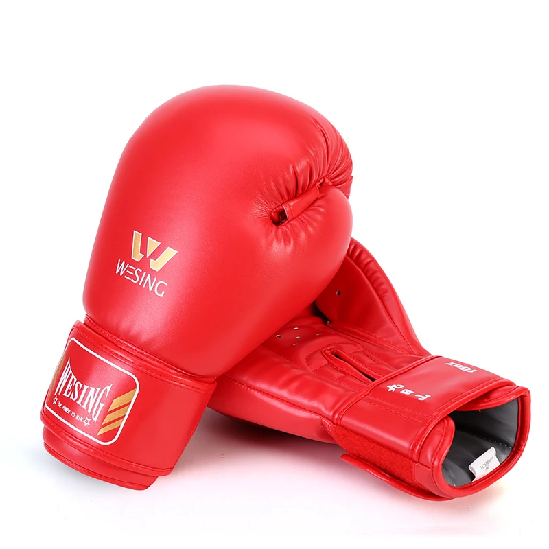 Guantes de boxeo para hombre, manoplas de entrenamiento para Sanda, luvas,  Muay Thai, guantes de cuero para boxeo - AliExpress