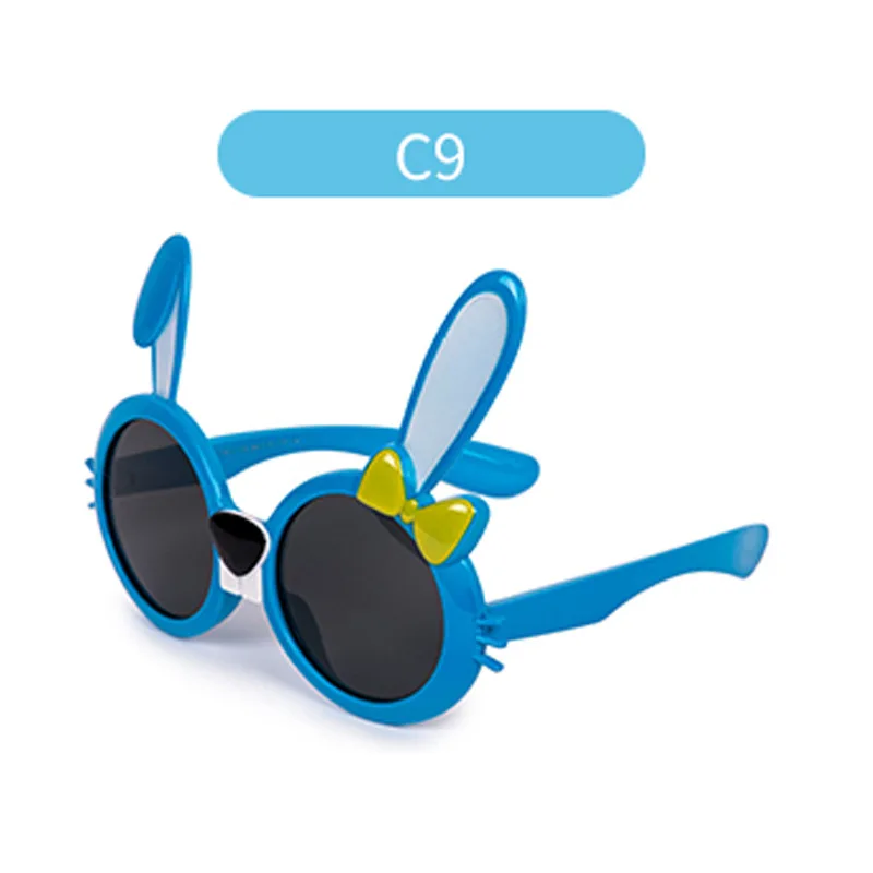 Kilig забавная форма кролика гибкие очки детские UV400 очки Оттенки Детские поляризованные детские солнцезащитные очки - Цвет линз: C9
