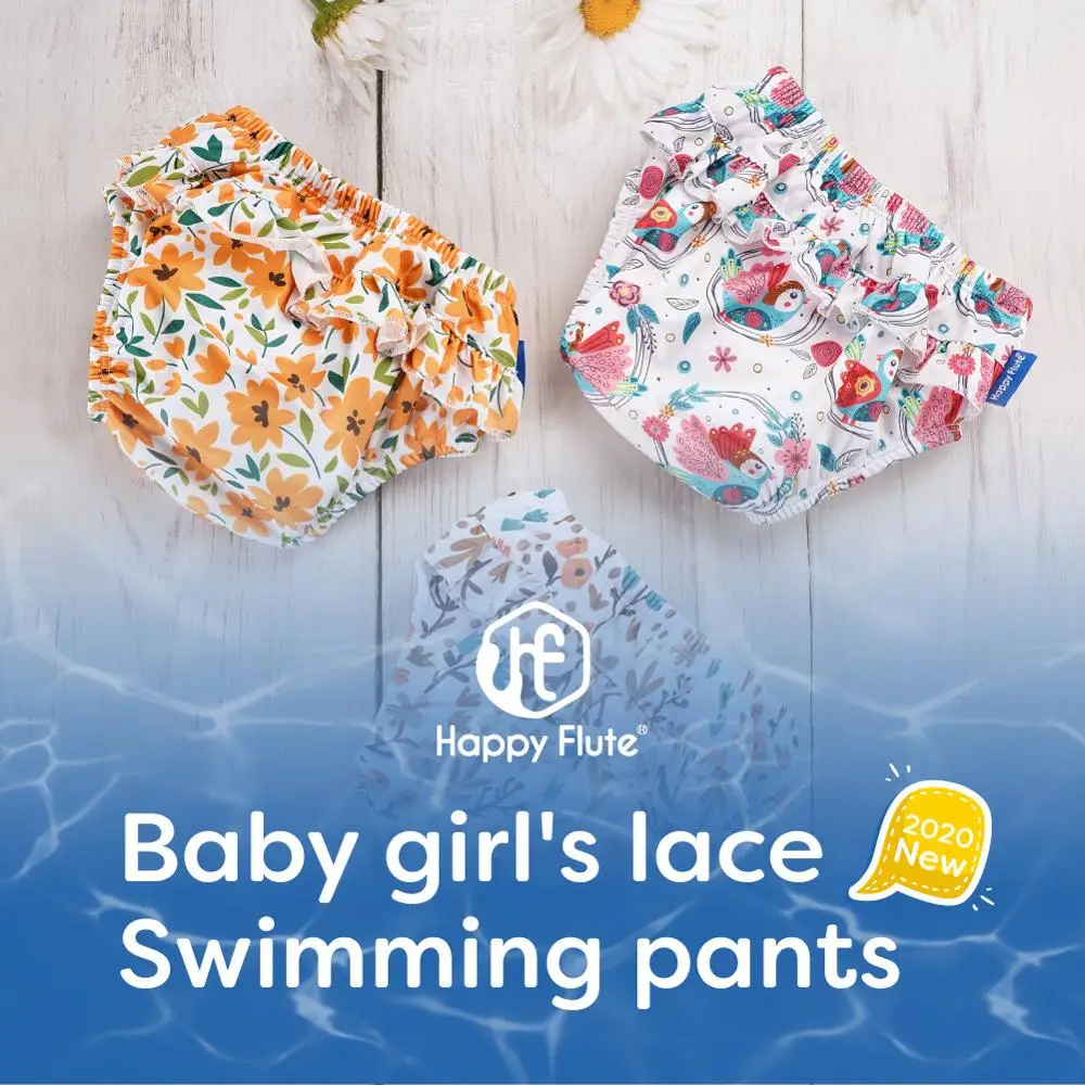 Nappy Cloth-Diaper Newborn-Baby Swimming Printed Infant Leakproof Children Lace Cartoon