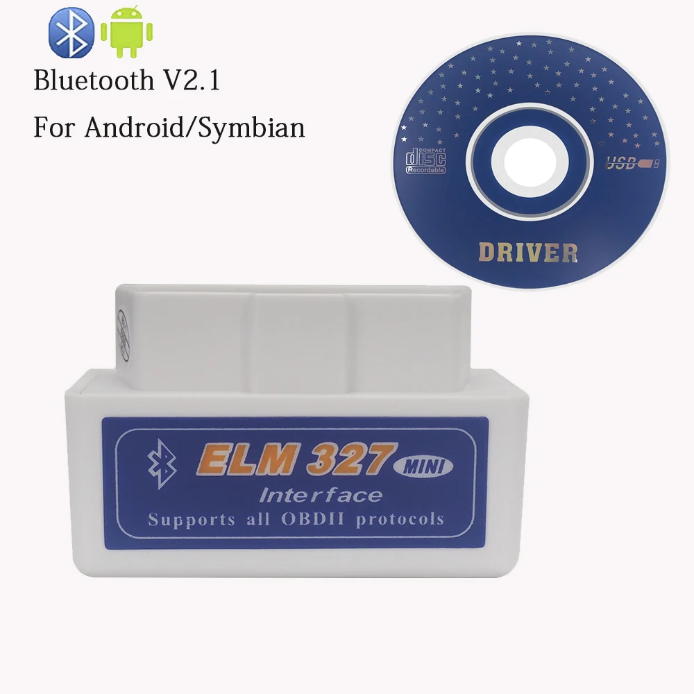 Тестер двигателя сканер ELM327 OBD2 OBDII Wi-Fi/Bluetooth для VW Golf 4 5 6 7/Polo/T5/Tiguan/Гольф MK4 1998-2001 2002 2003 2004 - Цвет: V2.1 BT White