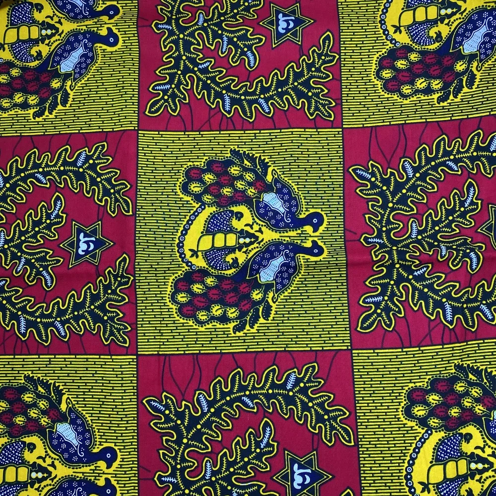 Holland real wax fabric high quality cotton Africa Nigeria Ghana style Ankara fabric African clothing wax print 6 yards