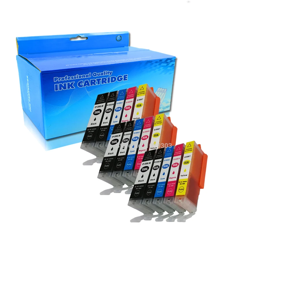 15 шт. совместимый Замена для PGI 550XL CLI 551XL картриджи Canon Pixma IP7250 IX6850 IP7200 MX925 MX725