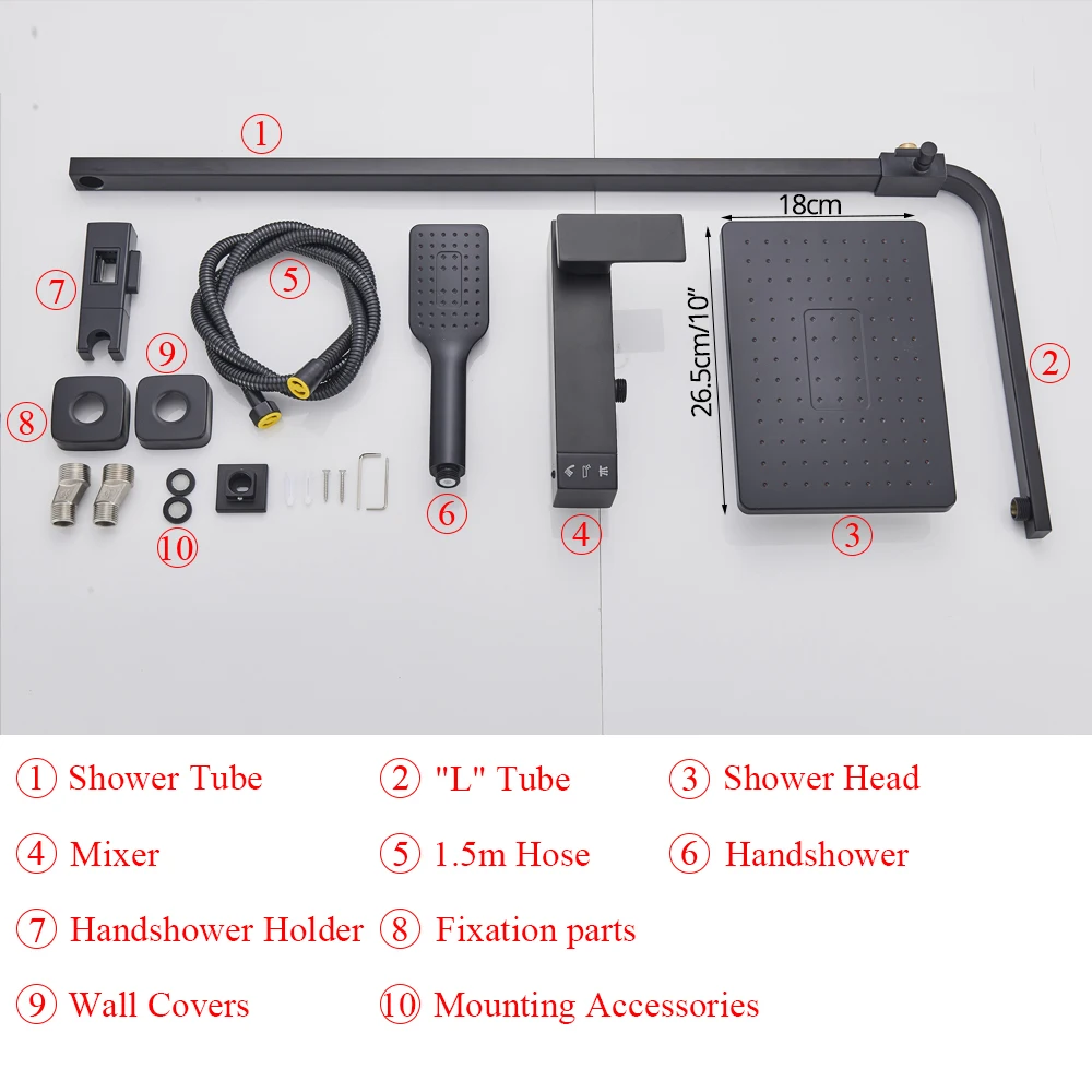 Bathroom Faucet Chrome/Black Rain Shower Head Bath Faucet Wall Mounted Bathtub Shower Mixer Tap Set Mixer bathroom faucet,bathroom shower faucet set