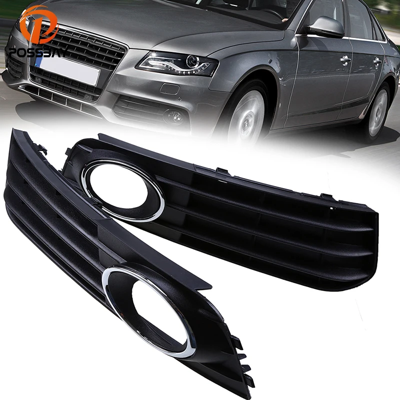 Решетка передней противотуманной фары POSSBAY для Audi A4 B8 2007 2008 2009 2010 2011|bumper grille|grill fog