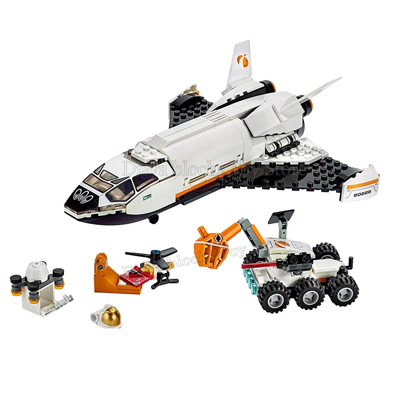 

New City Space Series Lunar Space Station Saturn Research Shuttle Model Building Blocks Compatible Lepining Toys For Children