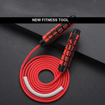 

Fitness jumping rope speed jump adjustable double ball Bearing weight cotton rope weight loss gym training exercise equipment
