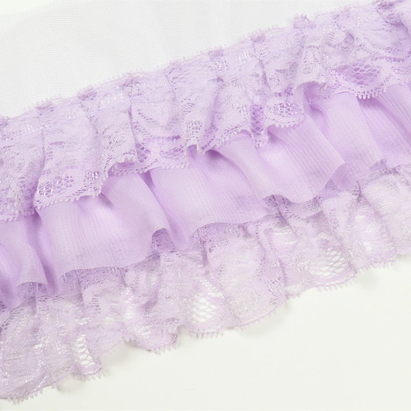 3d Pleated Chiffon Fabric Lace Applique Ruffle Trim Ribbon 10CM Wide For Dress Skirts Sewing Decor