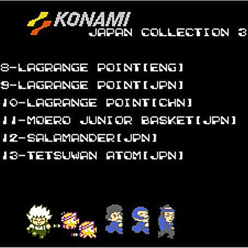Новейшая 13 в 1 игровая карта 60 Pin 8 bit игровой Картридж для семейной Видео игровой консоли для классической коллекции kOnami