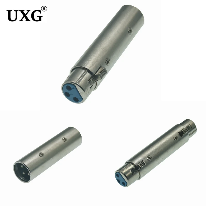 1PCS 3-Pin XLR 3Pin Male & Female To RCA 6.35mm 6.35mm Mono 3.5mm Female Audio Microphone Mic Adapter Connectors