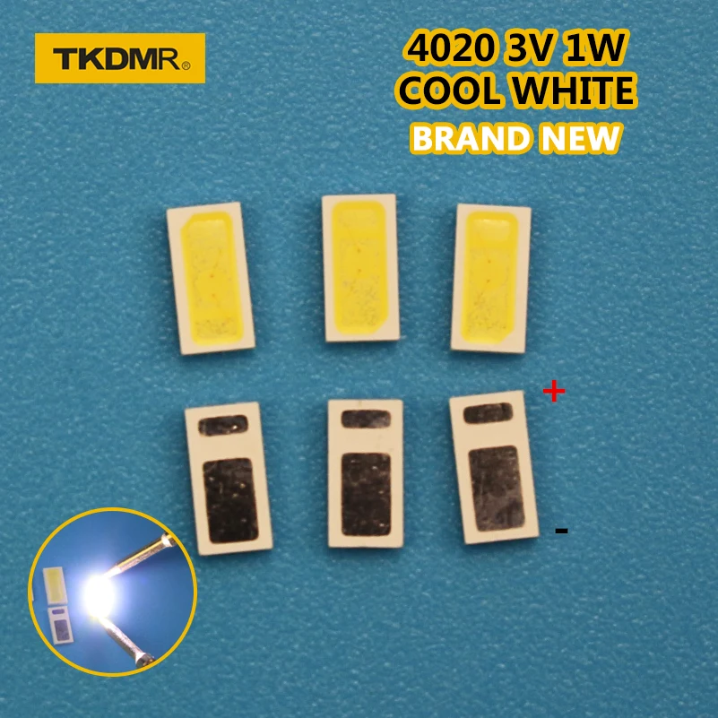 TKDMR 30 шт. AOT светодиодный подсветка 0,5 Вт 3 в 4020 48лм холодный белый ЖК-подсветка для ТВ-приложения 4020C-W3C4