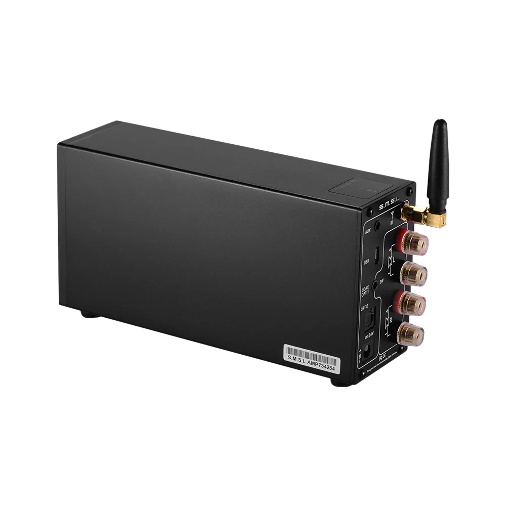 S.M.S.L AD18 полный цифровой декодер аудио усилитель стерео усилитель для наушников 80 Вт мощность поддержка оптический/BT/коаксиальный/USB/AUX вход