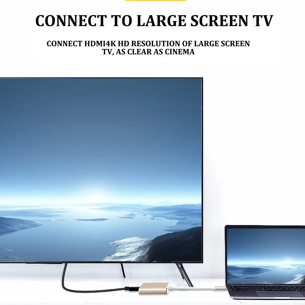 Многоцелевой Мини type-C поворот Hdmi три в одном type-C поворот Usb type-C в Hdmi конвертер USB интерфейс
