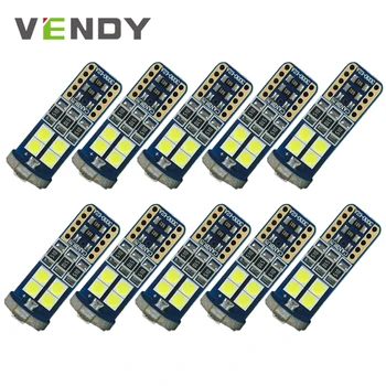 

10x W5W T10 LED Bulbs Canbus 3030 SMD Car Position Lamp Interior Lights 168 12V For peugeot 206 307 407 mazda 3 6 gg gh cruze