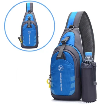 

Waterproof Sports Large Capacity Fashion Anti Scratch Water Bottle Pouch Chest Bag Multi Pockets Unisex With Buckle Nylon Travel