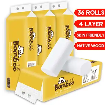 

36 Rolls 4 layers Pout Smile Roll Toilet Paper Bathroom Paper Tissue Rolling Paper Gift