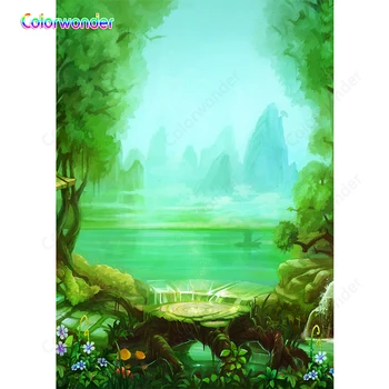 

Forest Wonderland Backdrops for Photography Lakes and Mountains Baby Shower Decor Photography Backgrounds Photo Studio Vinyl