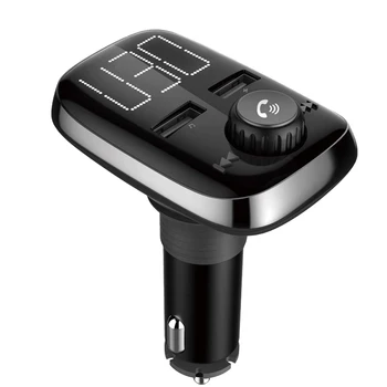 

NEW-BT74 Bluetooth Car Kit FM Transmitter MP3 Player Dual USB Port Charger Fast Charger Voltage Detection SD Card Player