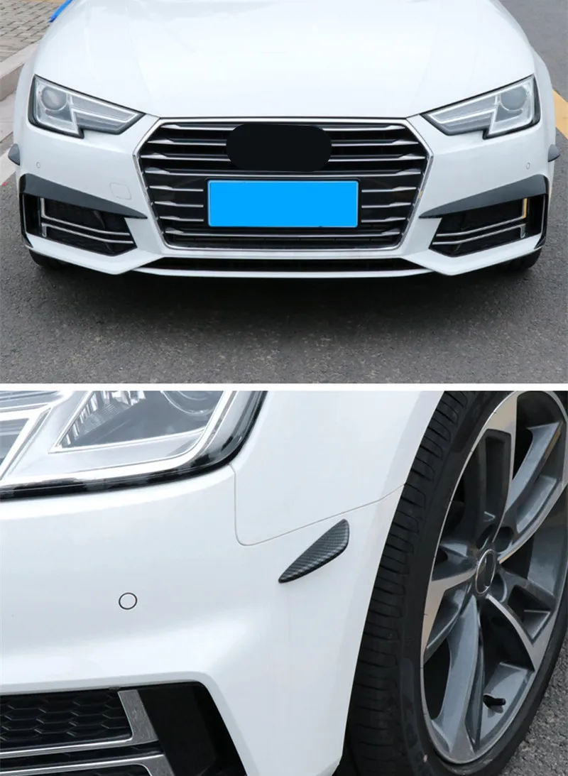 Автомобильный Стайлинг для Audi A4 B9- передний бампер спойлер воздушный нож противотуманный чехол для фар наклейки из углеродного волокна внешние аксессуары