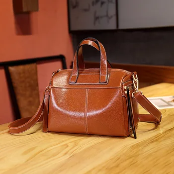 

Vintage Boston Pu Leather Luxury Handbags Capacity Women Messenger Bags Designer Shoulder Bag Female Tote Bags Bolsos Mujer
