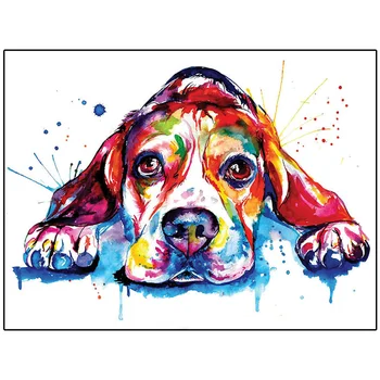 

5D DIY square round Diamond Painting Watercolor beagle dog Cross Stitch Diamond Embroidery Pattern Rhinestone for kids YG1587
