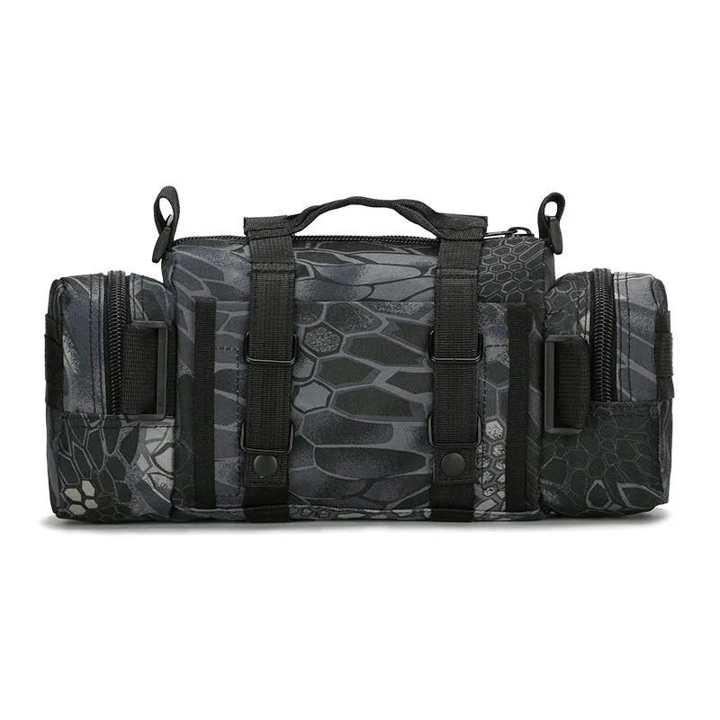 Военный Рюкзак, армейская тактическая поясная сумка, альпинистская, 5л, для улицы, кемпинга, пешего туризма, водонепроницаемая сумка, Оксфорд, сумки на плечо - Цвет: Black Python