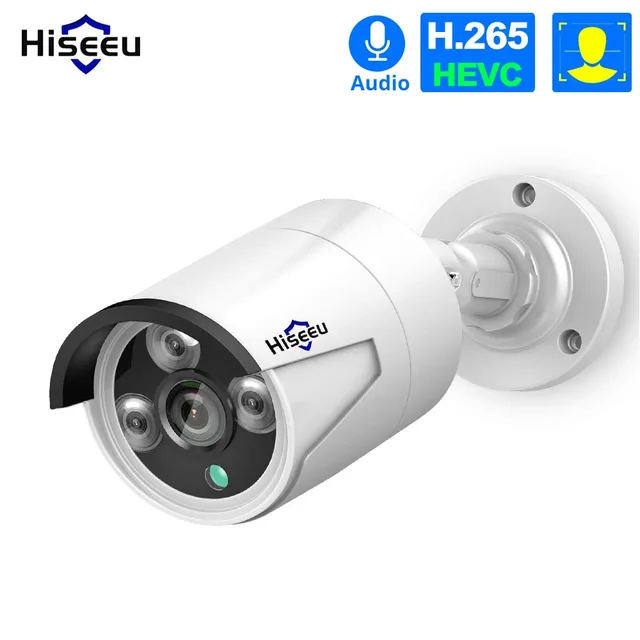$US $27.22 Hiseeu 1536P POE IP Camera H.265 Audio Record CCTV Camera 3.0MP Waterproof IP66 Outdoor Home Security Video Surveillance