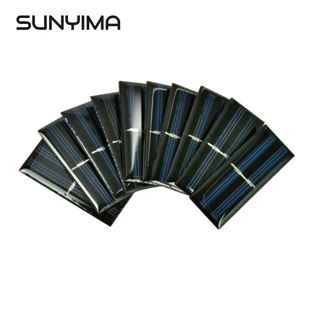 SUNYIMA 10 шт 1V 60mA 55*22 мм поликристаллические Кремниевые Солнечные панели Мощность