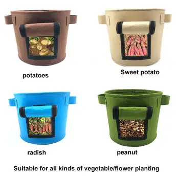 

3 size Plant Grow Bags home garden Potato pot greenhouse Vegetable Growing Bags Moisturizing jardin Vertical Garden Bag seedling
