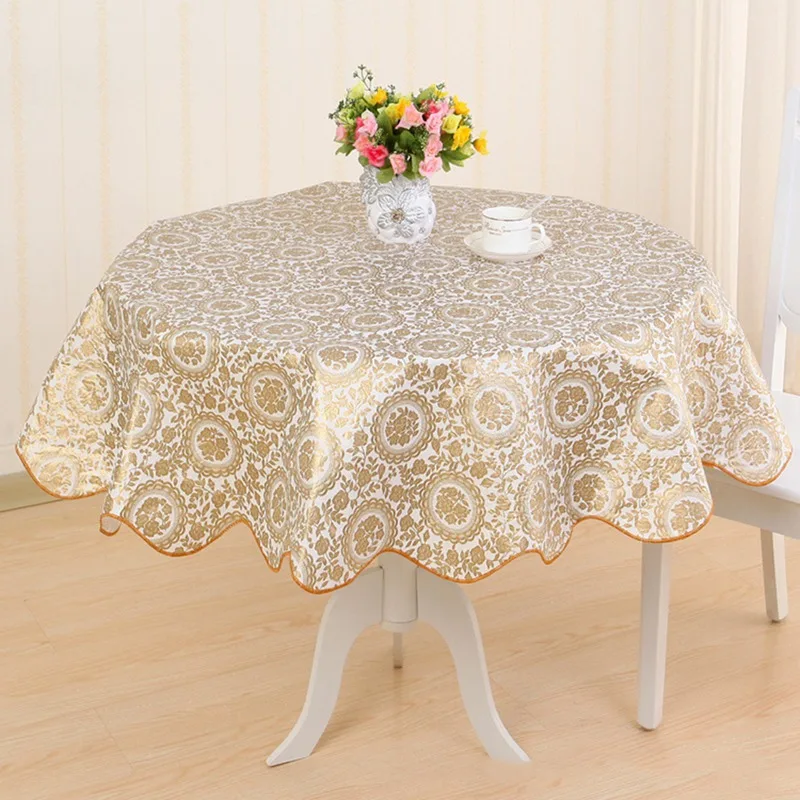

1PC Home Tablecloth Print Flower Waterproof Wedding Birthday Party Table Cover PVC Home Kitchen Dining Tablecloth Decoration