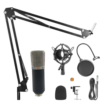 

BM-700 Podcast Recording Microphone with Adjustable Suspension Stand Professional Condenser Studio Broadcasting Microphone Z0408