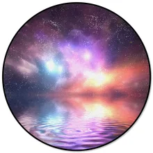 Море под звездами круглый ковер Очиститель Супер мягчайший гостиная Pet области кормления коврики двери коврик спальня патио для женщин