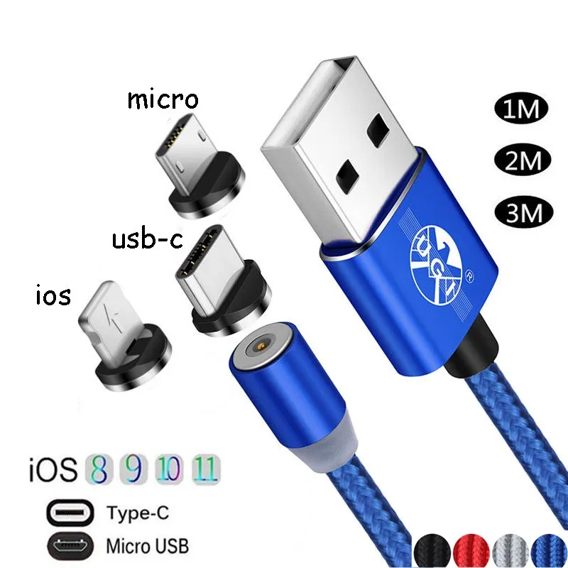 360 ° USB C Быстрый Магнитный зарядный кабель для samsung Galaxy Phone S7 S8 S10 Plus зарядное