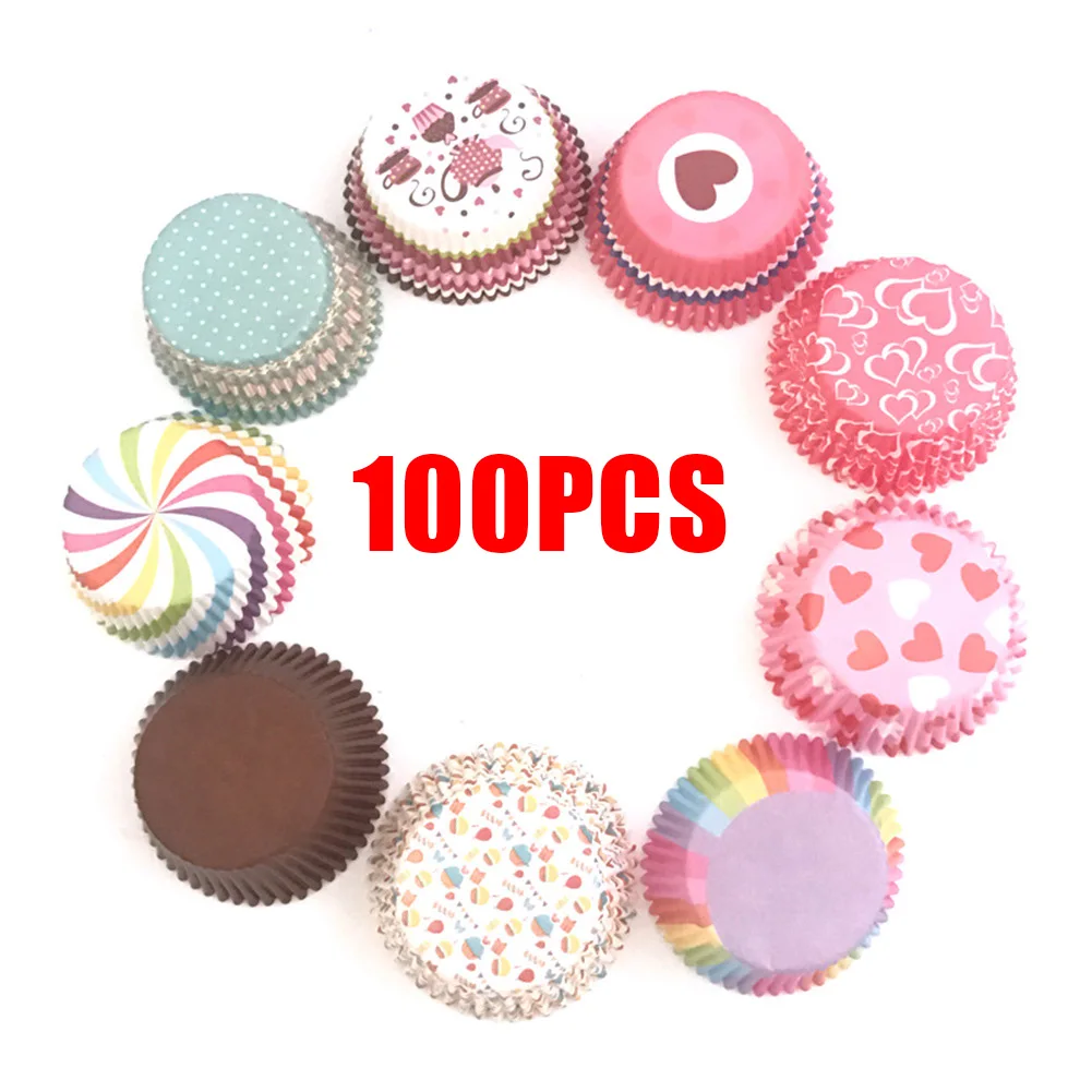 100 шт. милые для торта чехол s держатель бумага выпечки форма кухни инструмент