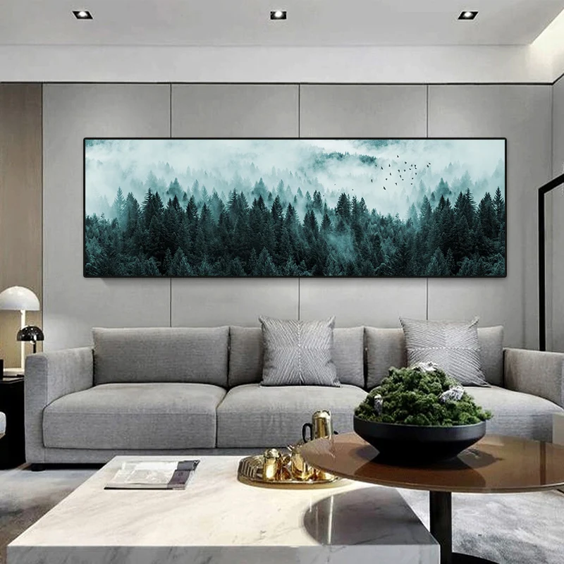 Foresta Nordica Immagini Decorative Da Parete Per Camera Quadros Di Grandi Dimensioni Wall Art Canvas Painting Etsy Dropship Poster Decorativi Per La 