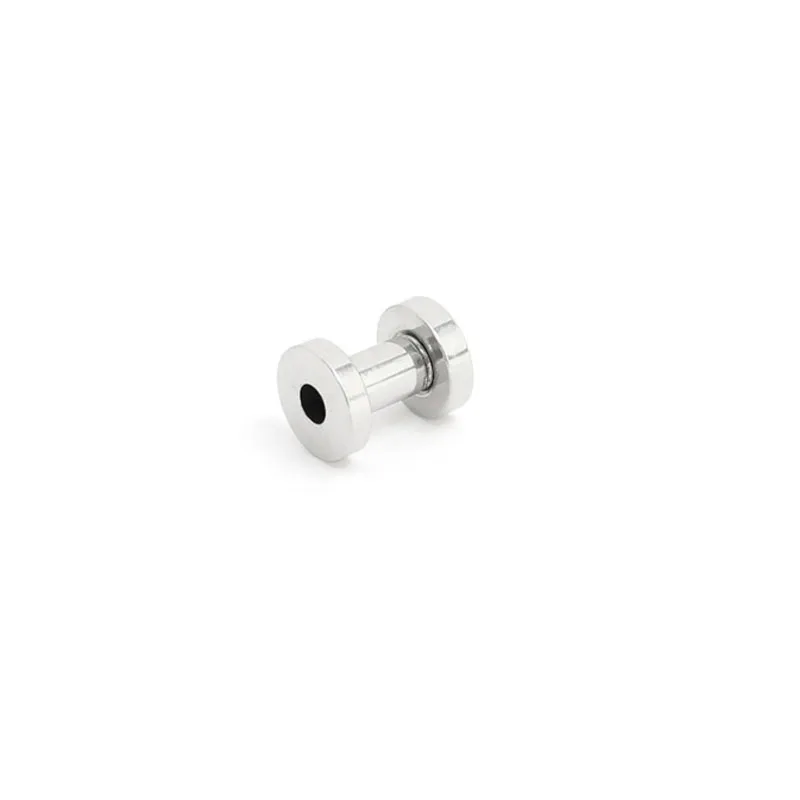 Steel color Серьги Для Пирсинга Ушей, 2 мм, 1 пара пробок и туннелей, расширители из нержавеющей стали, ювелирные изделия для тела в стиле панк, Женские аксессуары - Окраска металла: Steel color