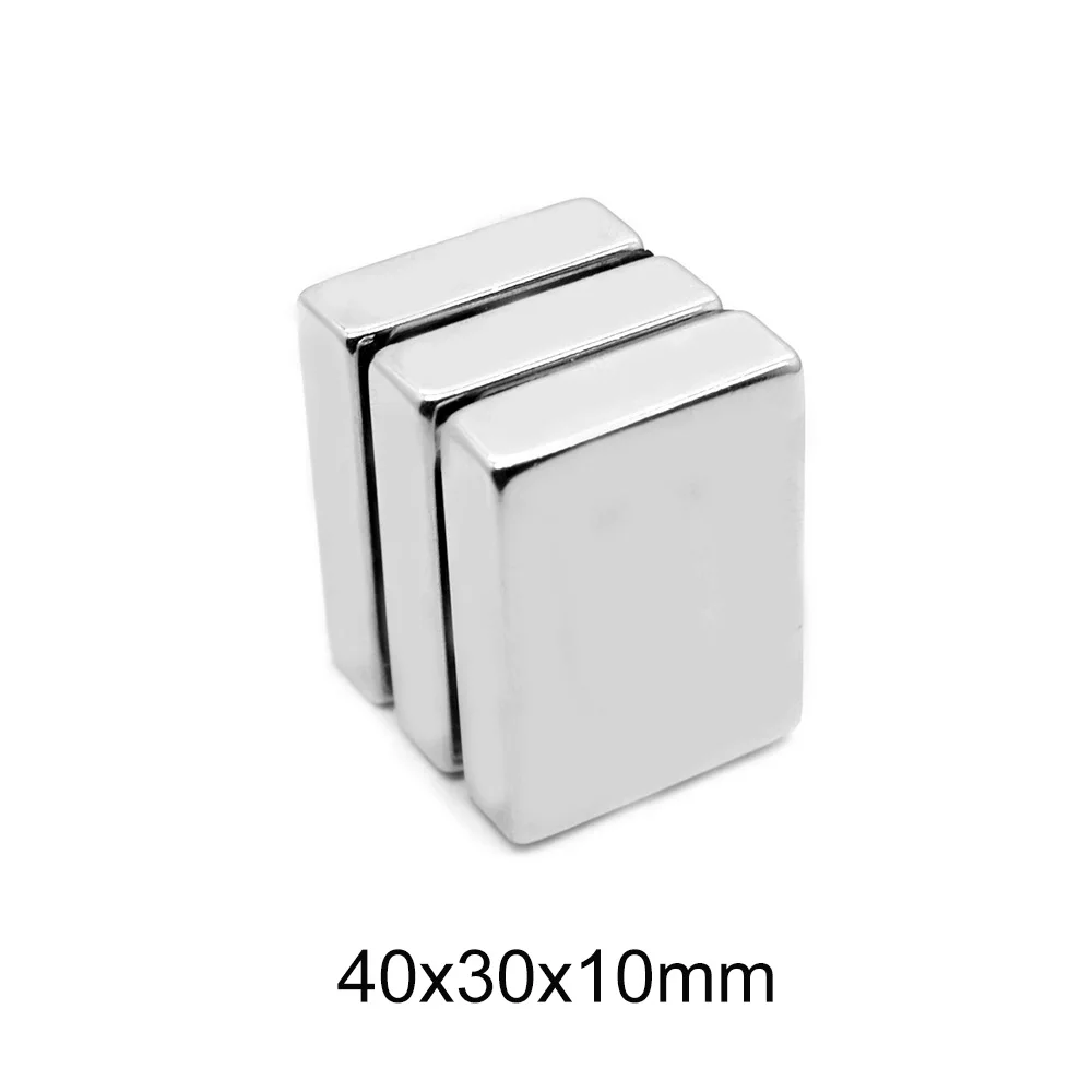 Магнит 40x30x10 Сильный пластина из Неодимового Магнита 40 мм x 30 постоянный магнитный