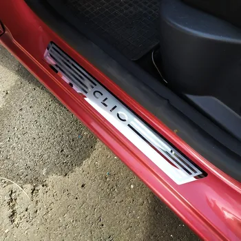 

For Renault CLIO IV CLIO 4 2014-2017 2018 2019 Car Scuff Plate Door Sill Cover Sticker Welcome Pedal Protect Molding Accessories