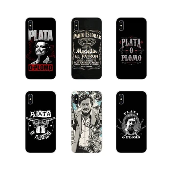 

For Apple iPhone X XR XS 11Pro MAX 4S 5S 5C SE 6S 7 8 Plus ipod touch 5 6 Mobile Phone Cases Narcos Pablo Escobar Silver Or Lead